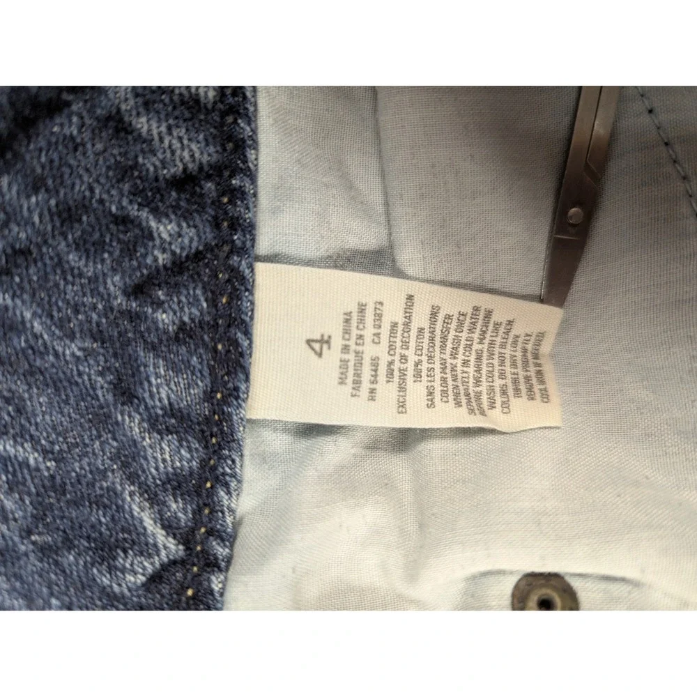 American Eagle Dark Blue Womens Distressed‎ Micro Jean Shorts Size 4